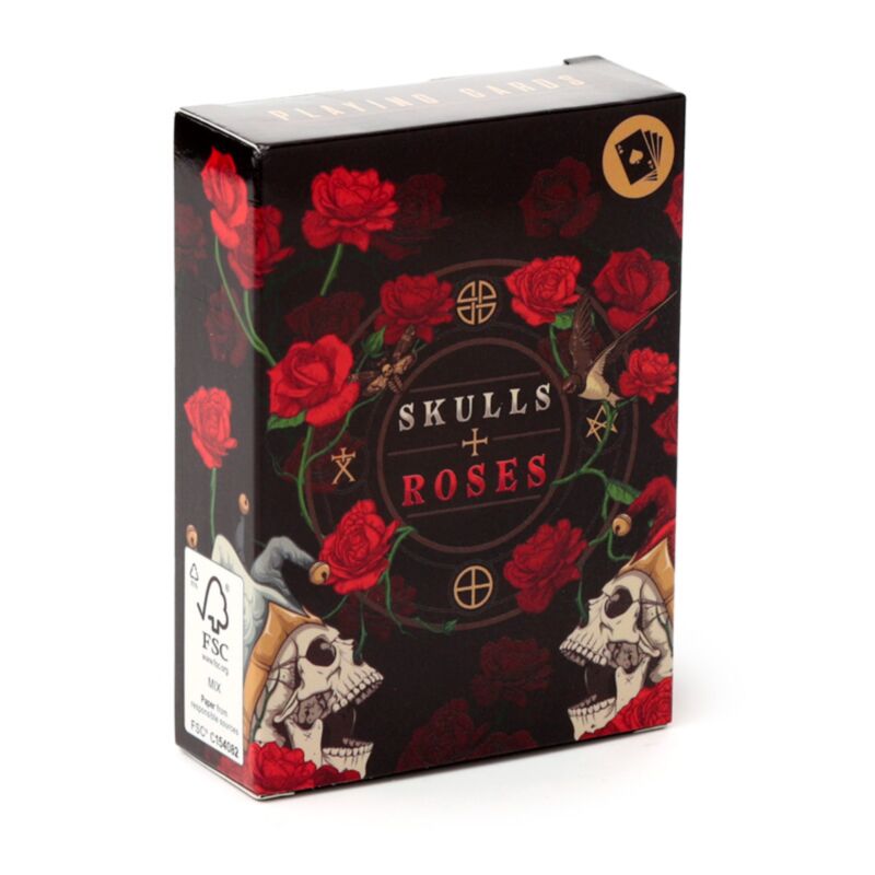 Totenkopf-Rosen-Spielkarten-Kartenspiel