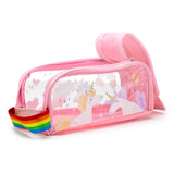 Transparentes Einhorn-Federmäppchen