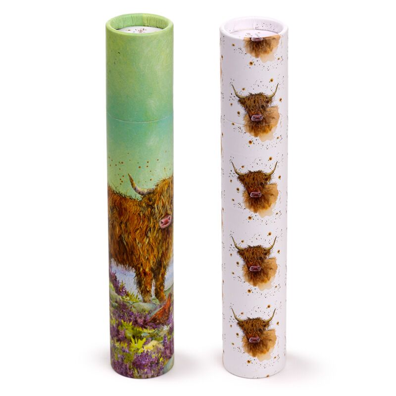 Jan Pashley Highland Cow Zeichenetui mit 12 Buntstiften