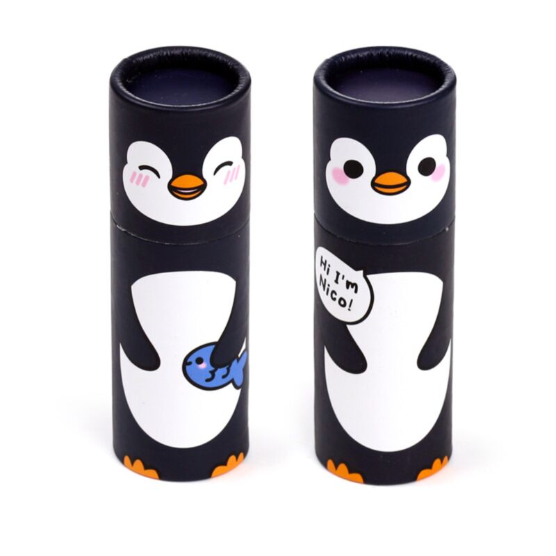 Adoramals Pinguin-Zeichentube mit 12 Buntstiften