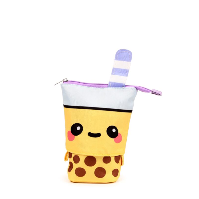 Foodiemals Boba de Bubble Tea Pop-up-Federmäppchen aus Segeltuch