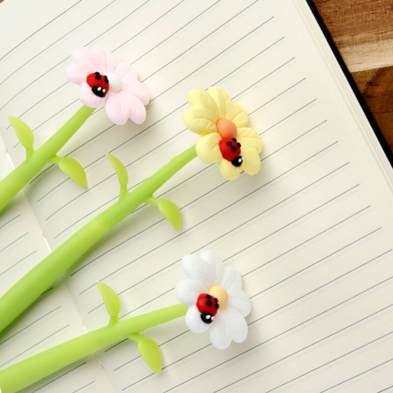 Botanical Garden Ladybug Flower Fineliner Stift – Schwarz