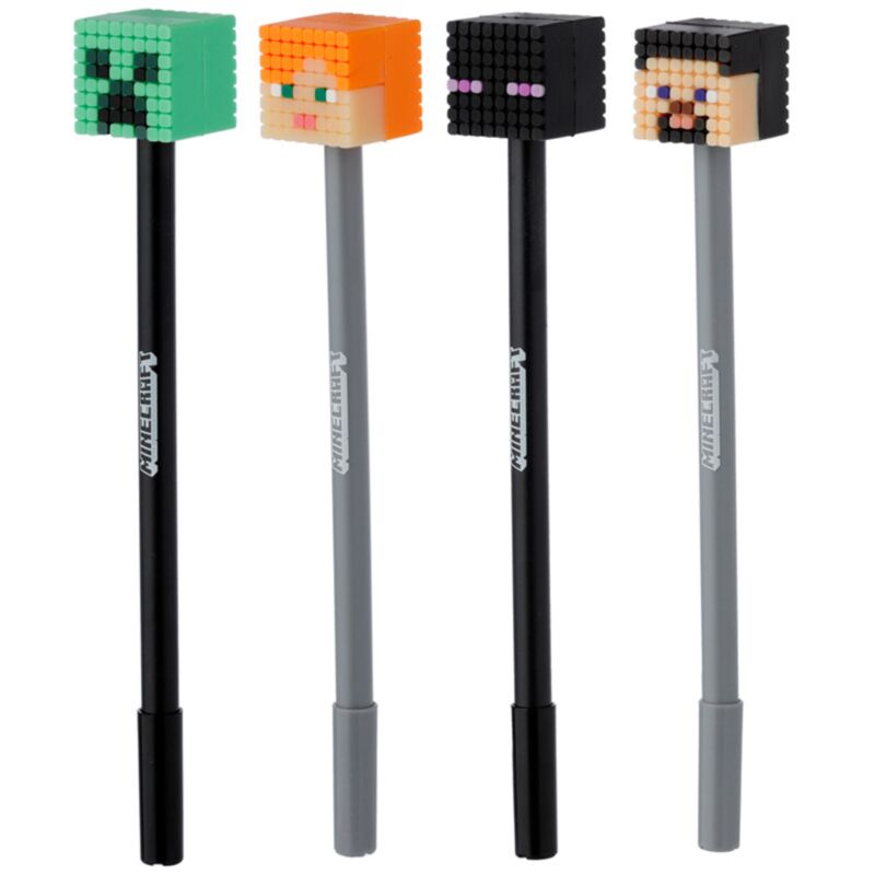 Minecraft Fineliner Stift Silikonoberteil (Alex Steve Creeper Enderman)