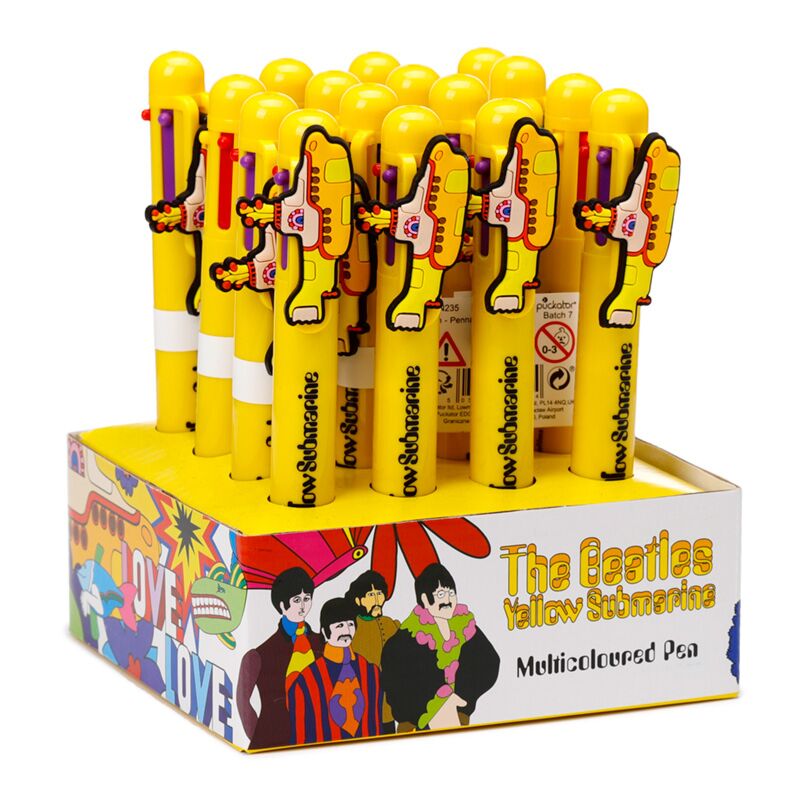 Der mehrfarbige Stift „The Beatles Yellow Submarine“ (6 Farben)