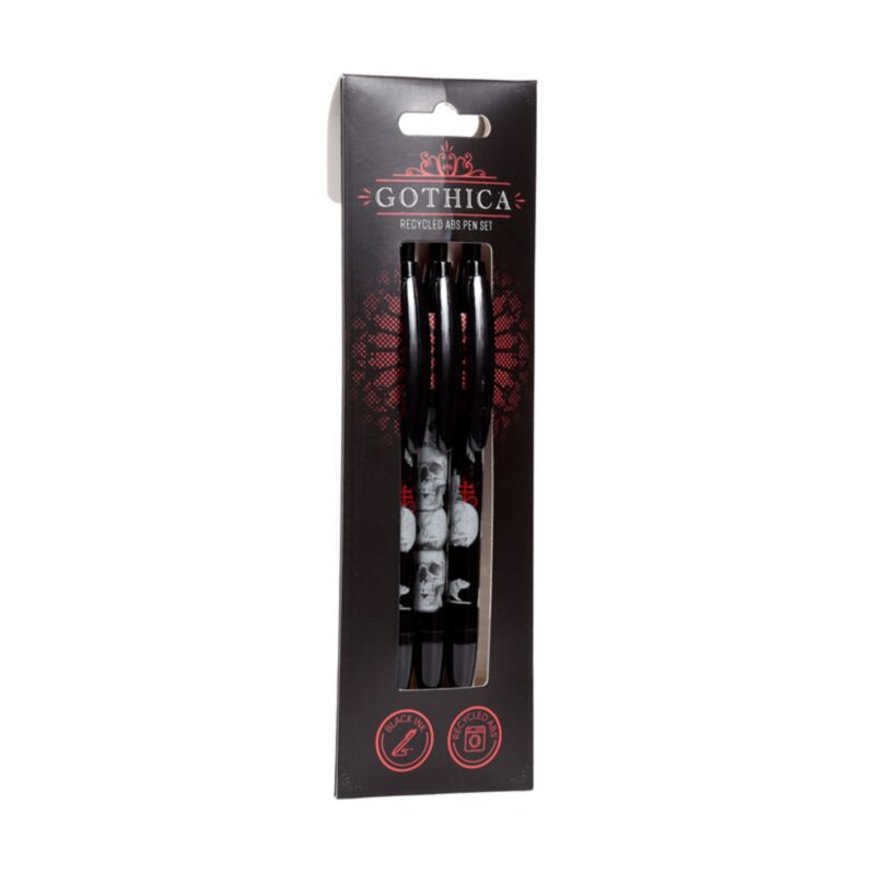 3-teiliges Stiftset aus recycelten Bauchmuskeln (Rabs) von Gothica