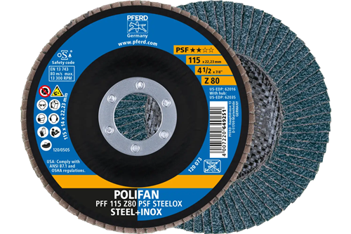 Pferd Fächerscheibe 125mm Z80 Steelox | 10 Stück