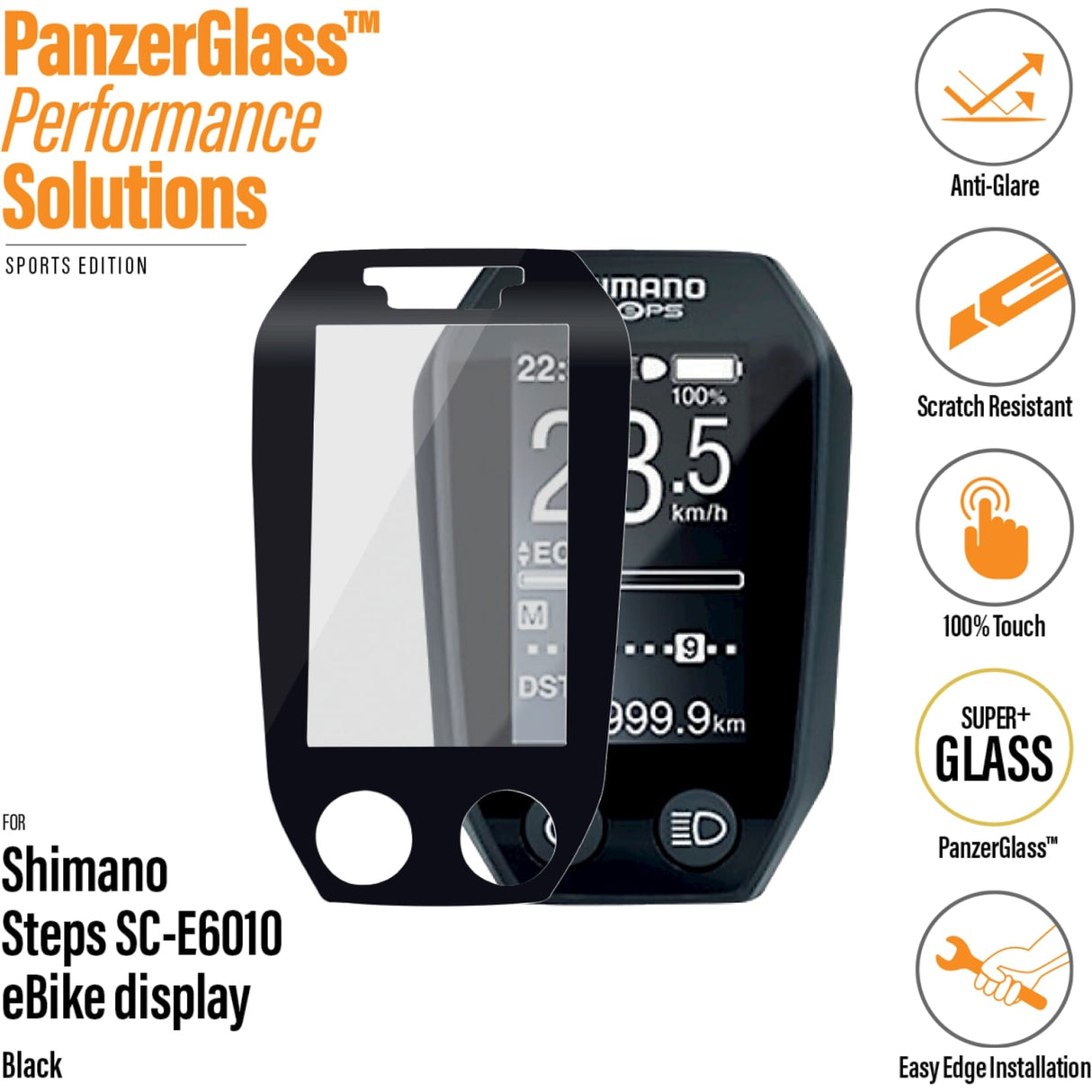 Panzglass Shimano Schritte E6010 Bildschirmschutz ist anti -reflektiv