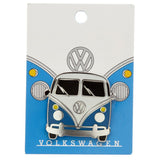 Blaues Emaille-Knopfabzeichen für Volkswagen Van VW T1
