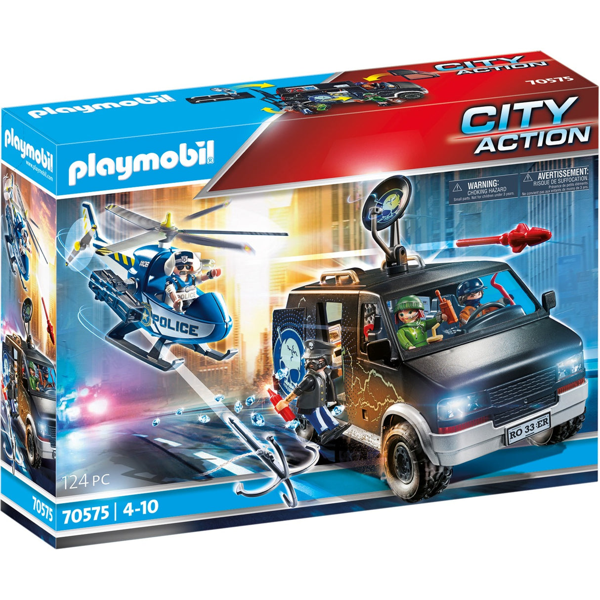 Playmobil Playmobil City Action Police Hubschrauber: Verfolgung von