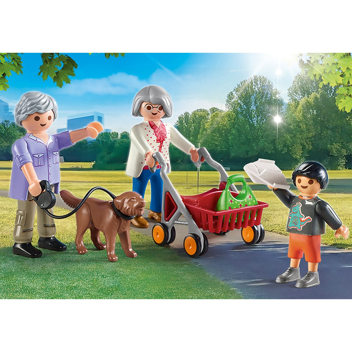 Großeltern der Playmobil City Life mit Enkelkindern 70990