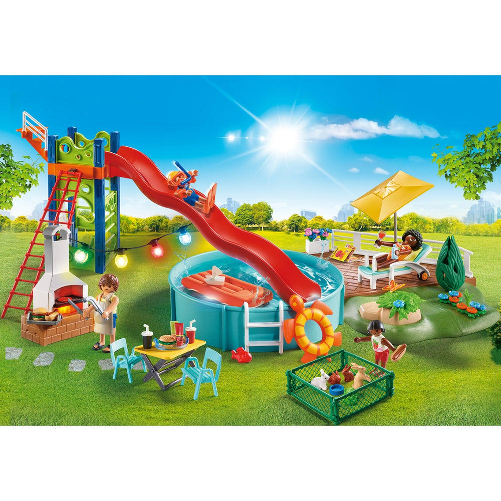 Playmobil City Life Swimming Pool Party mit Folie 70987