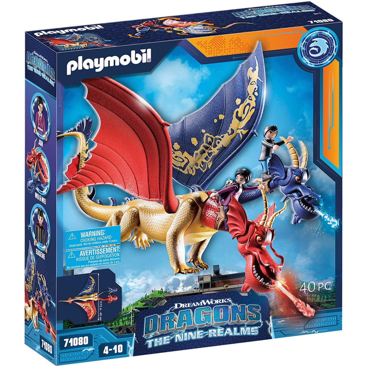 Playmobil -Drachen: Die Nine Realms Wu Wei mit 71080 Juni 71080