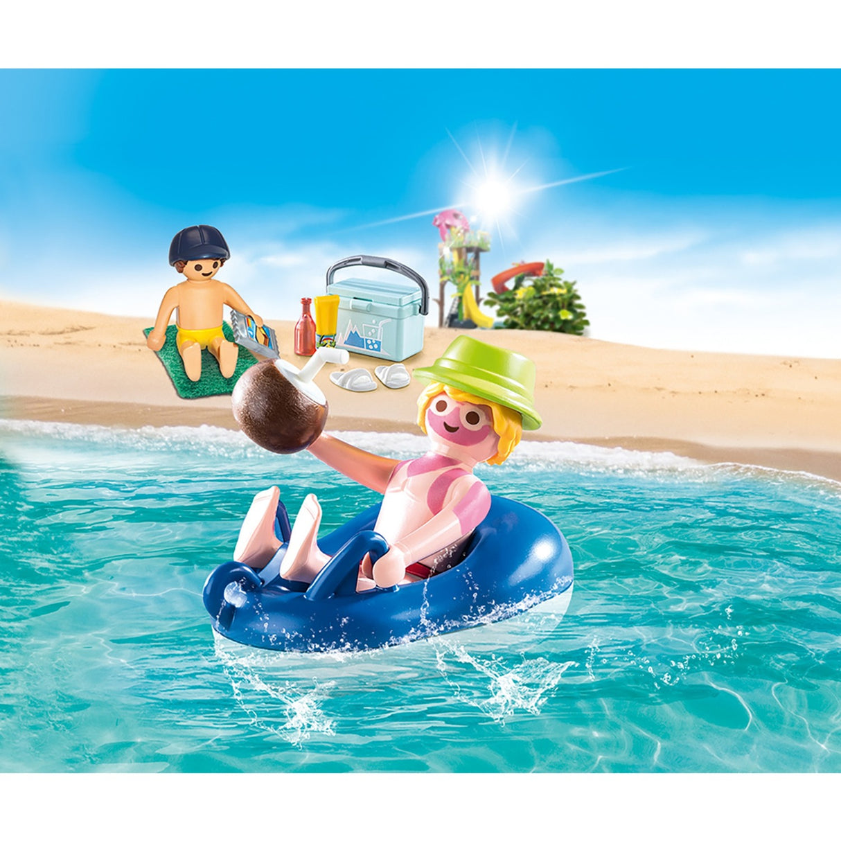 Playmobil Familie Fun Bad Guest mit Schwimmreifen 70112