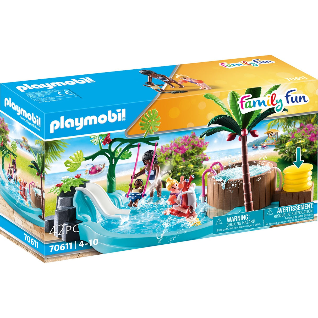 Playmobil Familie Fun Kinder -Schwimmbad mit Whirlpool 70611