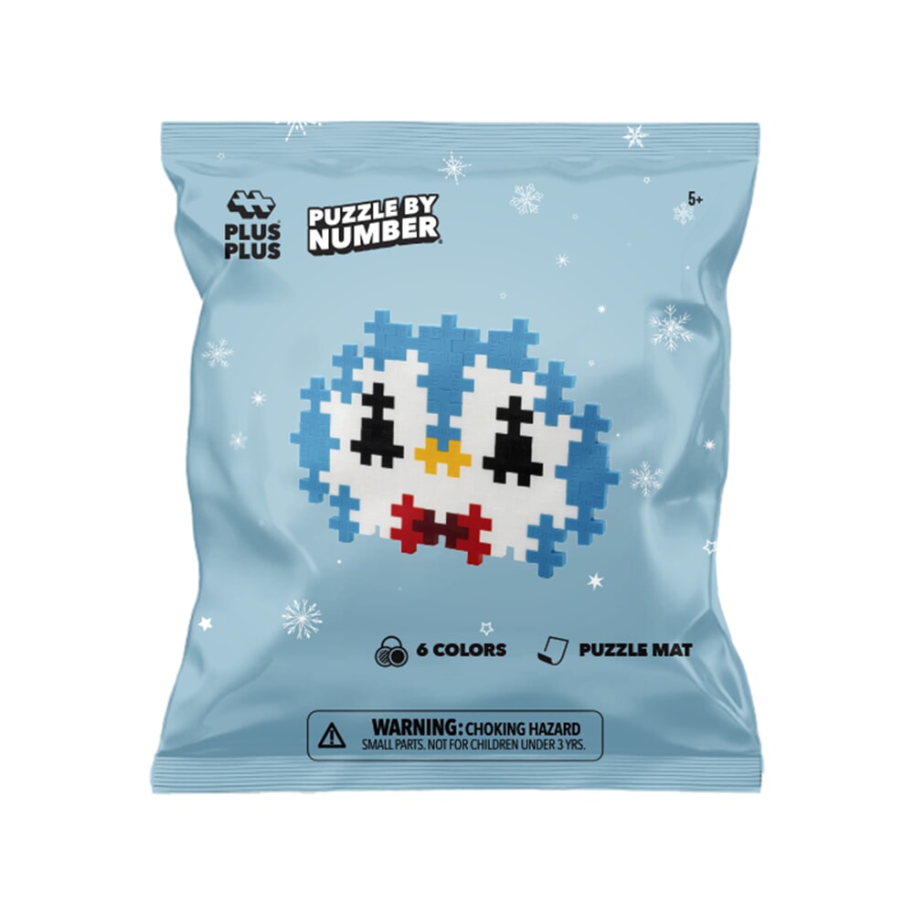 Plus-plus puzzle by number kerstmis - pinguin (4415)