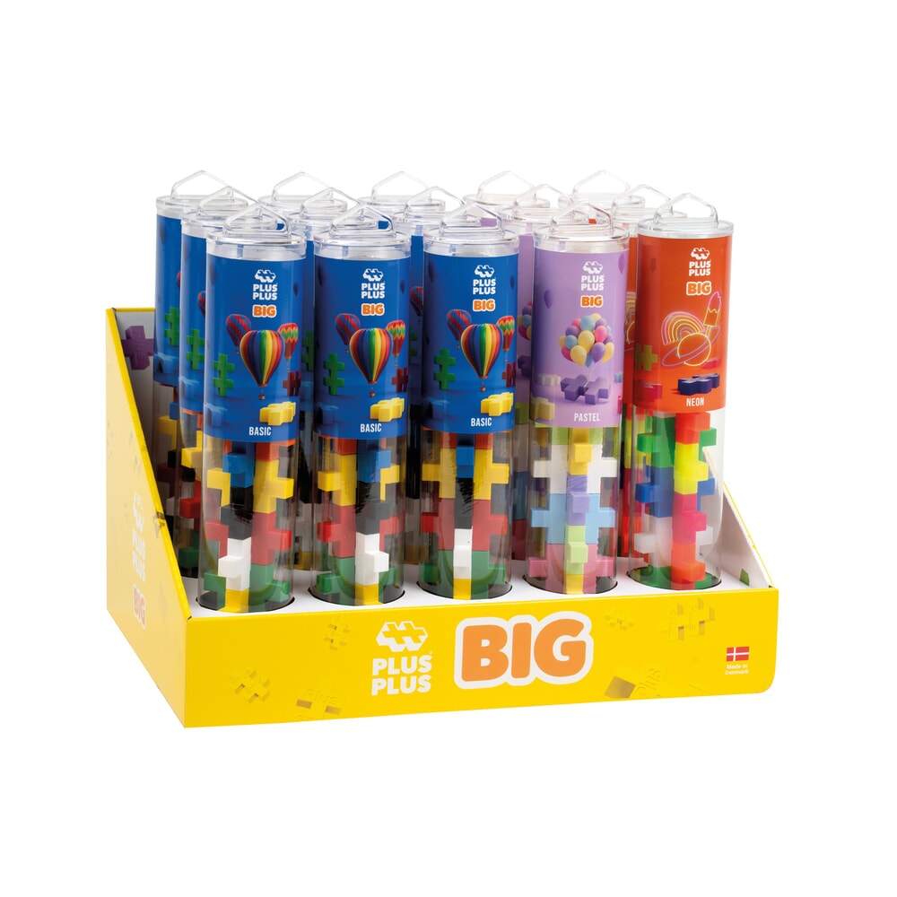 Plus plus plus-plus großer klassischer Farbmix: 15-teiliges Tubendisplay (7302)