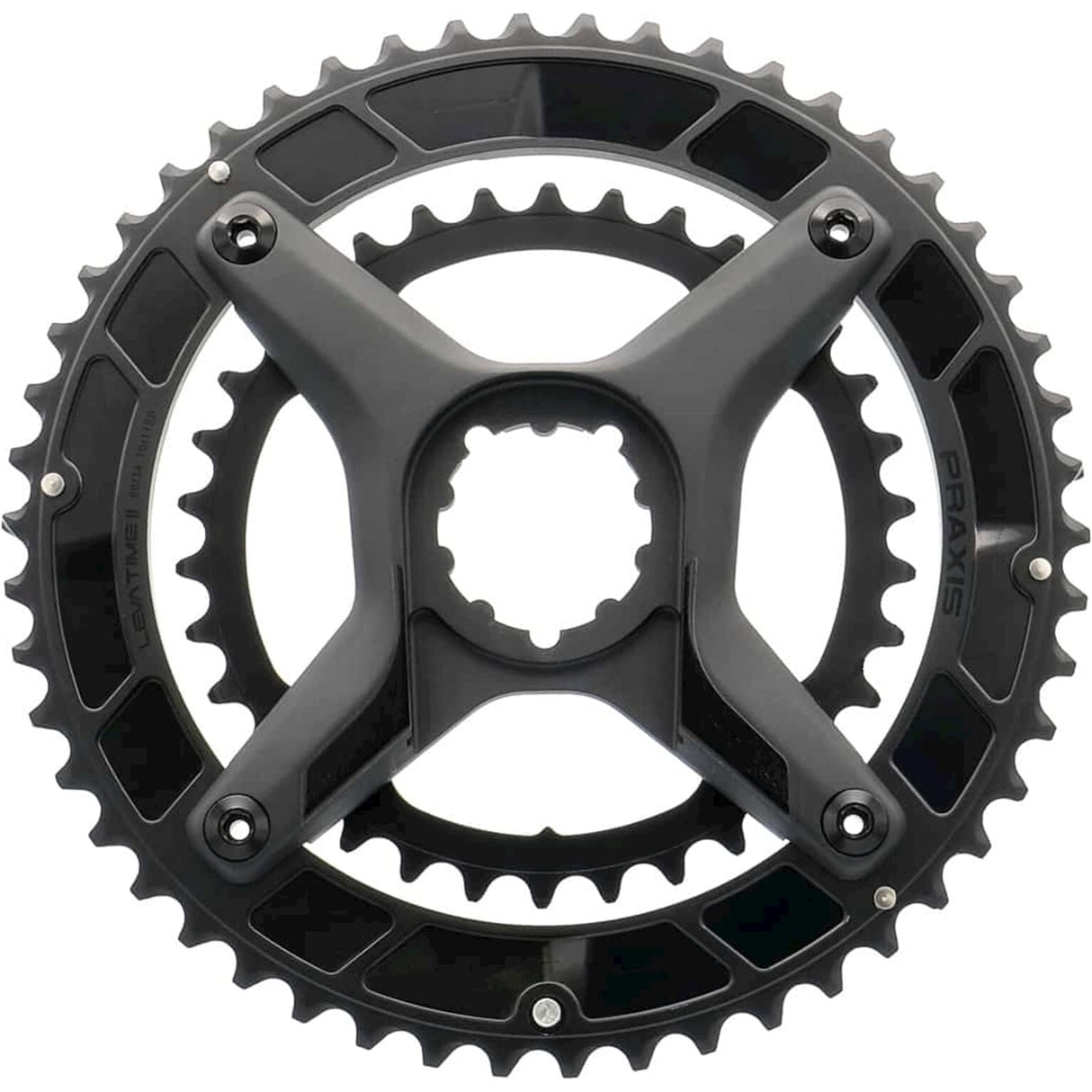 Praxis Kettenblatt LT2 Xring Spider Kit 52 36 schwarz