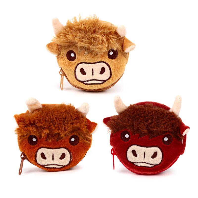 Mini-Geldbörse „Highland Coo Cow“.