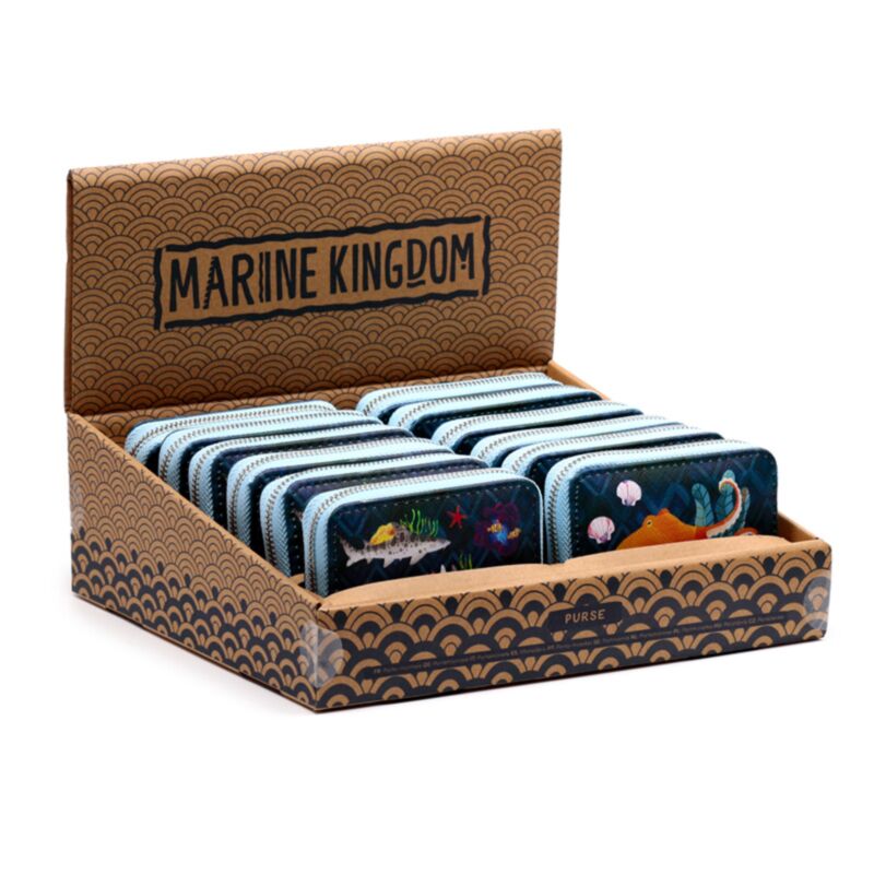 Rundes Portemonnaie mit Reißverschluss von Marine Kingdom – klein