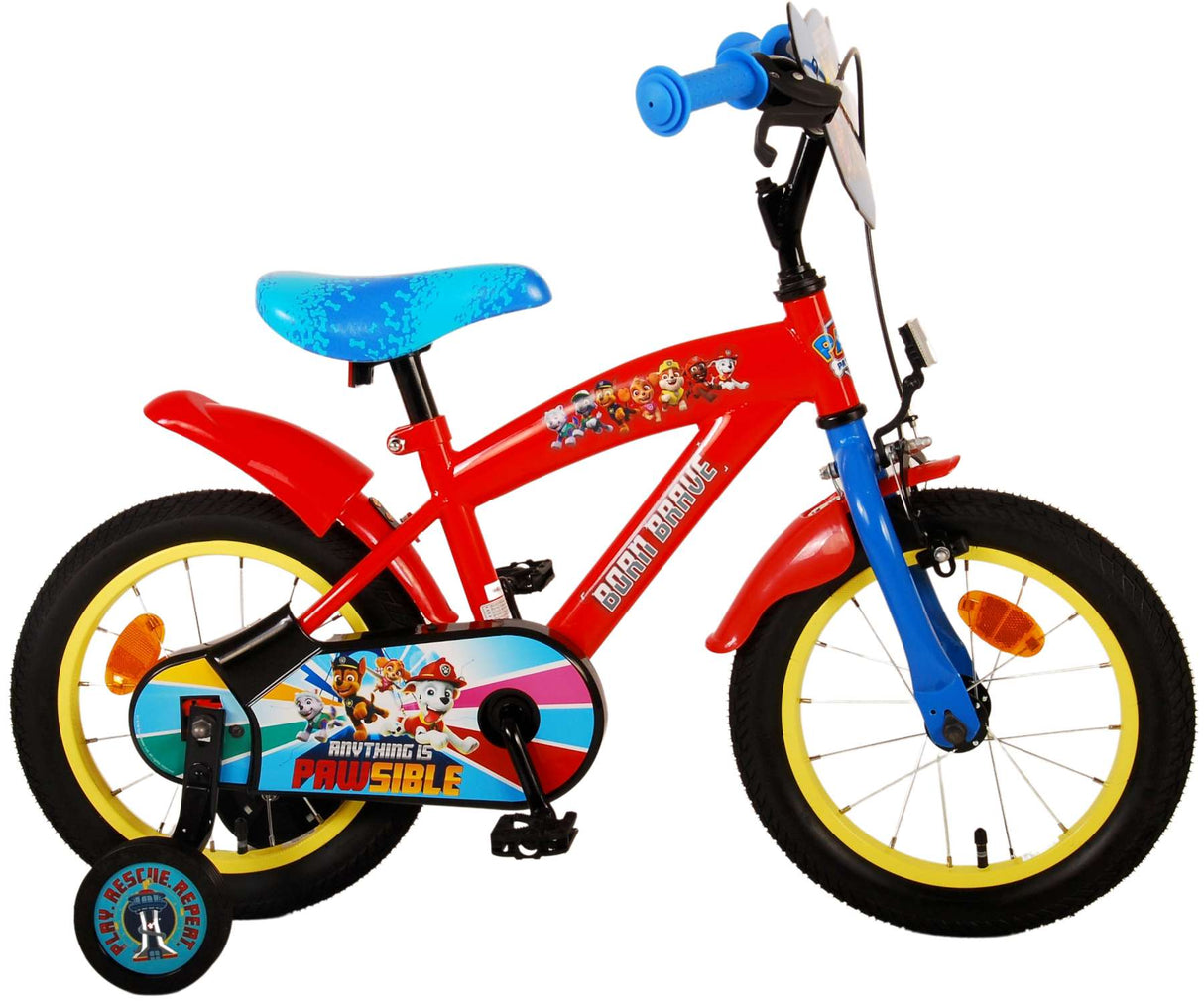 Paw Patrol Children's Bike Boys 14 palcové červené modré