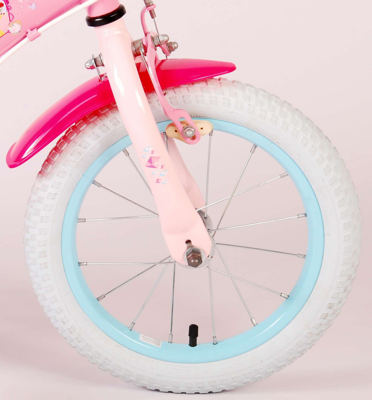 Disney Princess Kinderfiets Meisjes 14 inch Roze Twee Handremmen