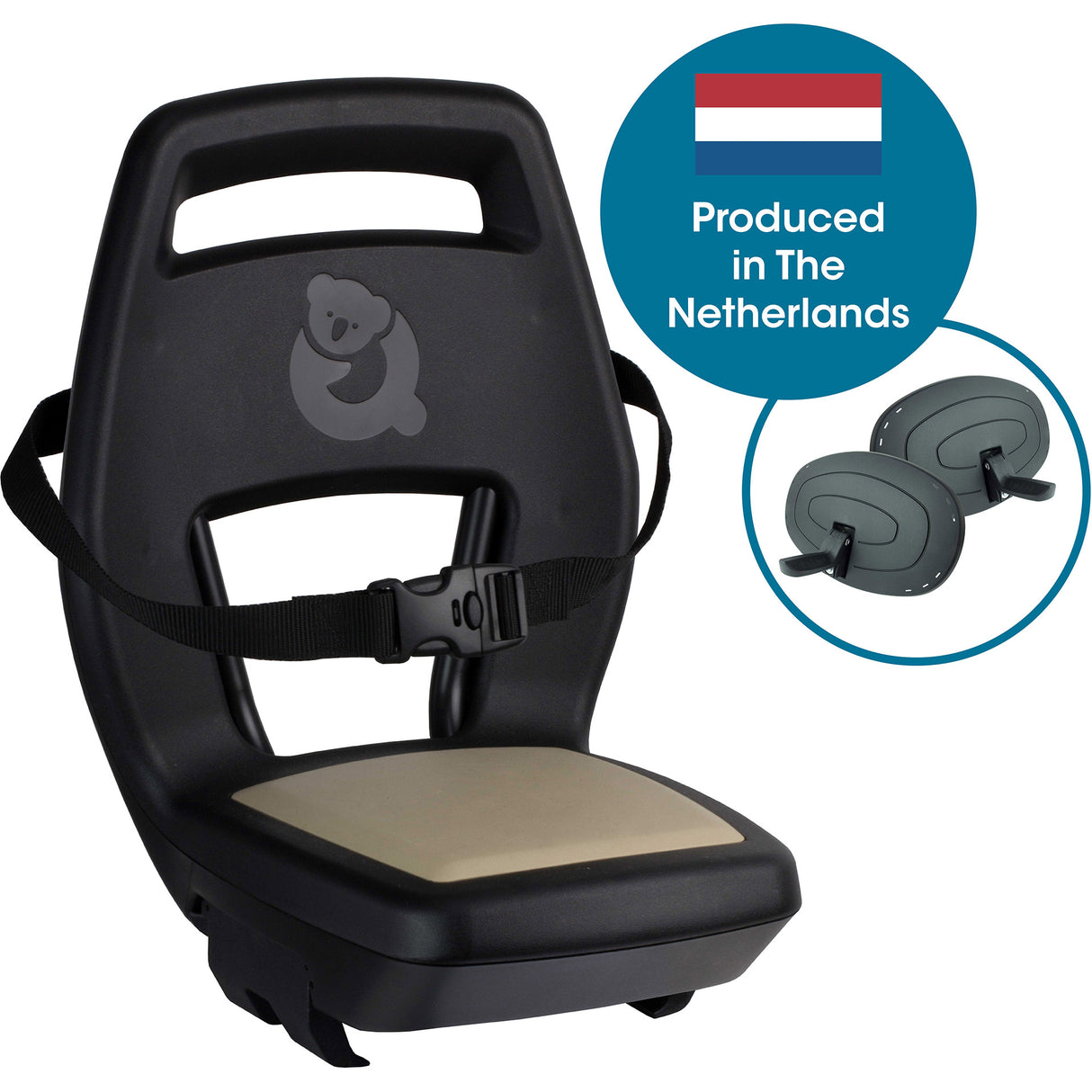 Qibbel Rücksitz Junior 6+ Gepäckträger Khaki