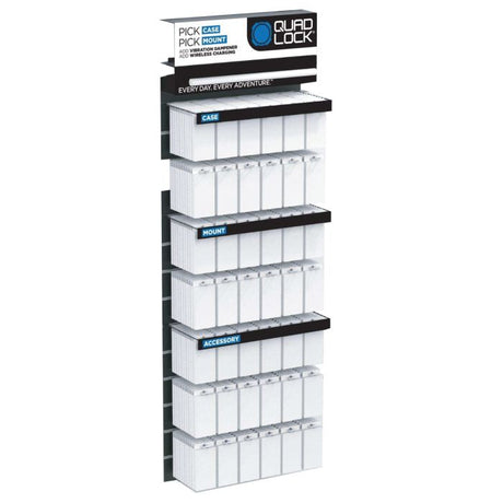 Wanddisplay mit Quad-Lock-Lamellen