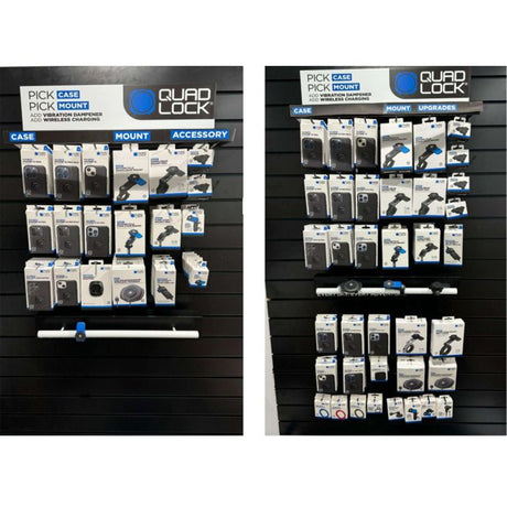 Wanddisplay mit Quad-Lock-Lamellen