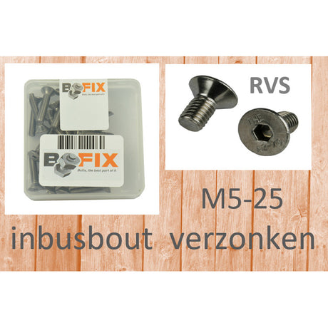 Bofix Allenbout M5x25 Edelstahl Sunken Head (25.)