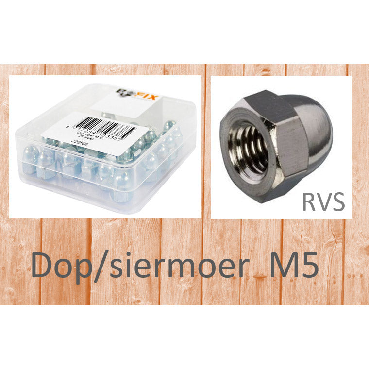 Bofix Dopmoer M5 pour 25 acier inoxydable