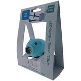 Pexkids Fahrradhupe Schwein mit LED-Lampe USB blau