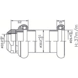 Tecora E Ball Head Set 1 pouce Cartr de fil ALU 26,4 CONE