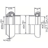 Tecora balhoofdstel1 1 8 inch ahead cartr alu 30.0 conus gepolijst