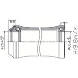 Ballkopf Set 1 Zoll GEINTEG. 45x45 26.4 Cartg.Zwart