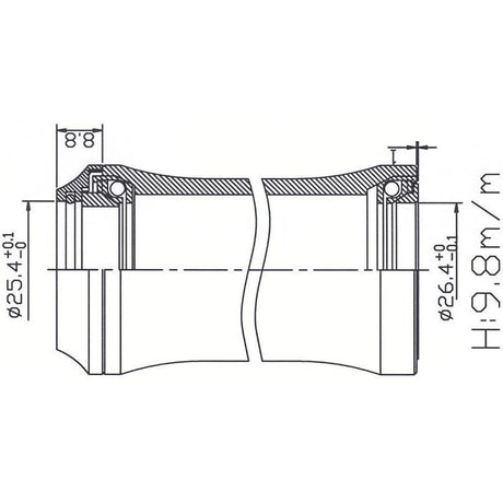 Ballkopf Set 1 Zoll GEINTEG. 45x45 26.4 Cartg.Zwart