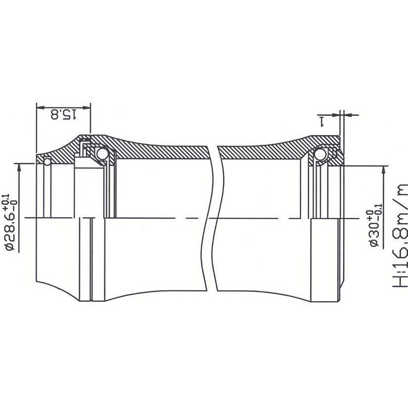 Tecora Ball Head Set 1 1 8 Zoll integréiert 45x45 Cart.30s Schwaarz