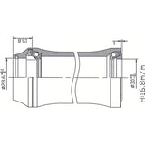 Tecora Ball Head Set 1 1 8 Zoll integréiert 45x45 Cart.30s Schwaarz