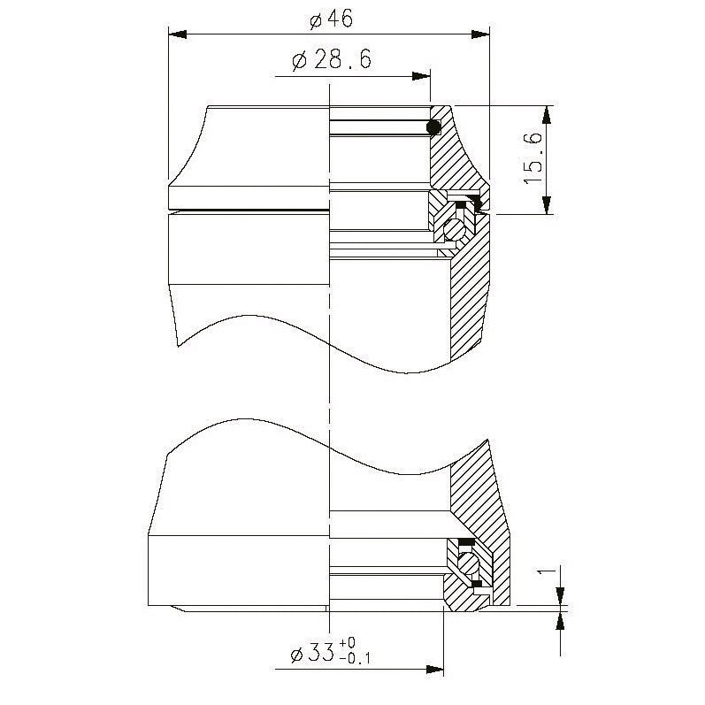 HE HEAD HEAD SET GAZELLE 1 1 8 1 1 4 FIT INTEGR. 45-45