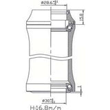 Tecora Ball Head Set1 1 8 Zoll integréiert 36x45 Cart.30s Schwaarz