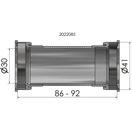 Elvedes Halterungsset mit Presspassung, Presspassung mit 41 mm BB86-92-Unterlegscheibe.