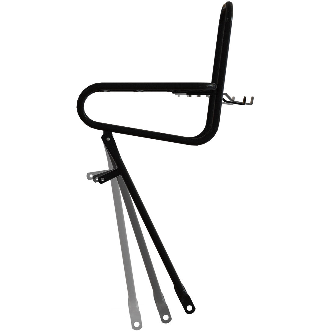 STECO -Vorderträger glatt 25 cm Kroonbout Matte Schwarz