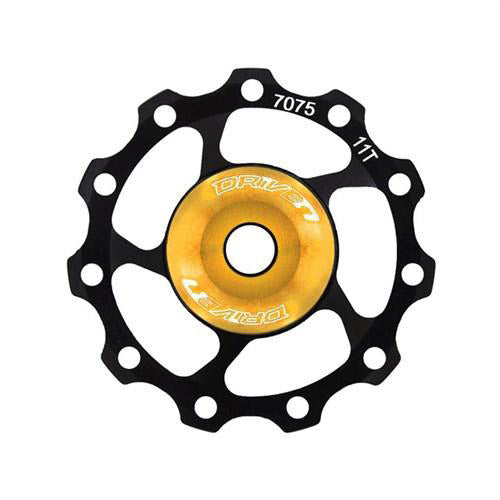 Sunrace Derailleur Wheel 11t SP860-HC legering gull