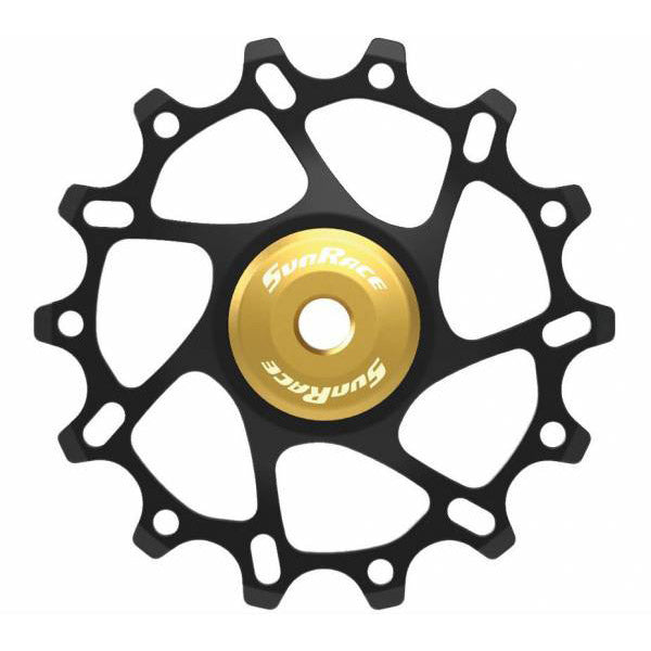 Derailleurwiel 14t in lega d'oro