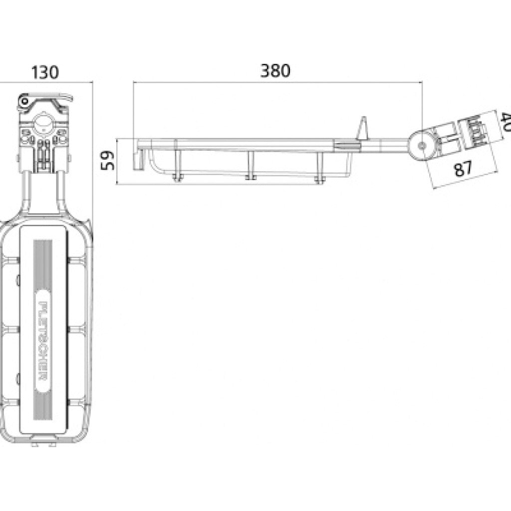 PLESCHER SEAT -Eigenschaft Orion mit Aufbewahrungsbox qr alu Silber