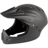 M-Wellen-Downhill-Fahrradhelm Unisex mattschwarz Größe 54-58 cm