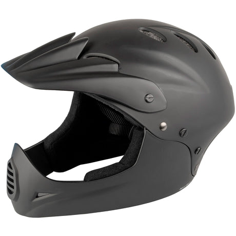 M-Wellen-Downhill-Fahrradhelm Unisex mattschwarz Größe 54-58 cm