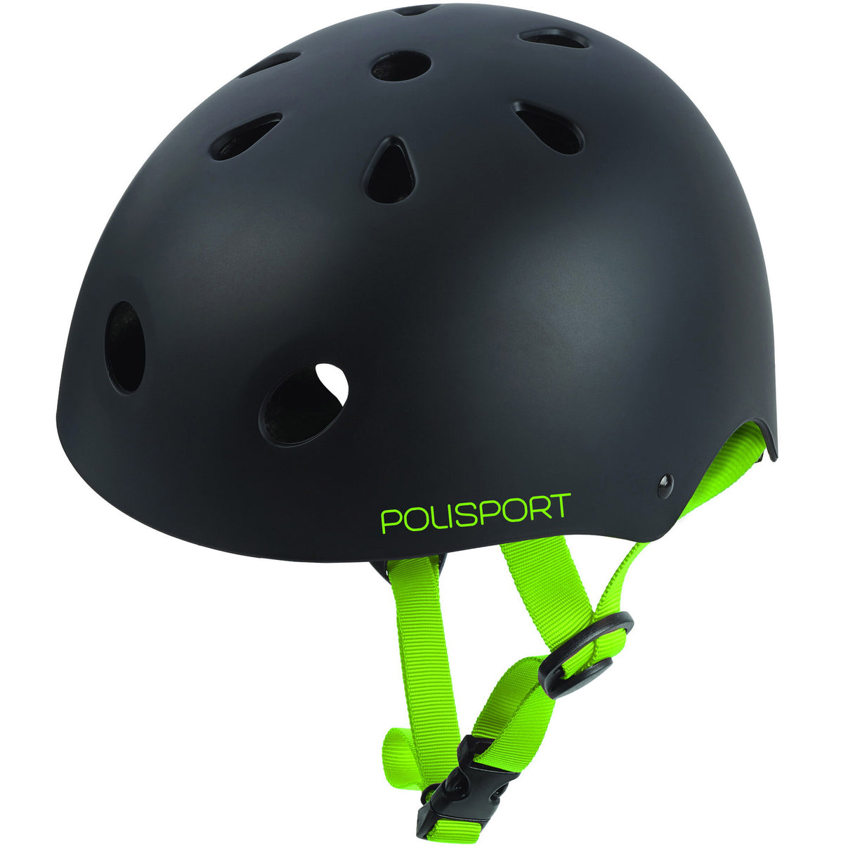 Casco de bicicleta urbana de PoliSport S 53-55cm Graffiti Black Green