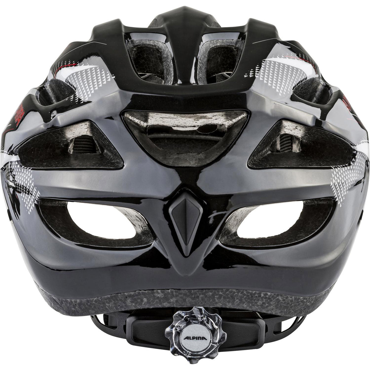 Olympische Sportbekleidung Alpina Sport MTB Helm MTB17 54-58 Glanz schwarz weiß Rot