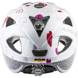 Olympische Sportbekleidung Alpina Sportlerhelm Ximo White Hearts 45-49 Glanz