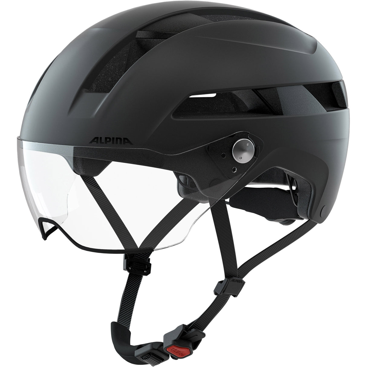 Olympische Sportbekleidung Soho Visor Fahrrad Helm Matte schwarz 55-59 cm